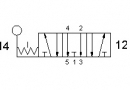 Разпределител 5223A LL90, 5/3, 1/4"