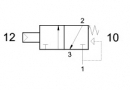 Разпределител 321 MC, 3/2, 1/8"