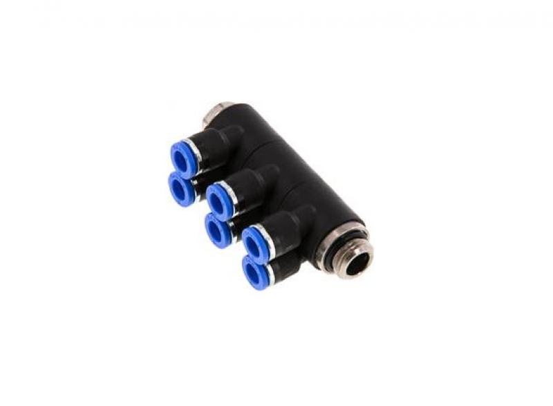 Разклонител 1/8" - 6 mm, 6 извода