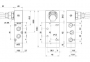 Разпределител 5223A LL90, 5/3, 1/4"