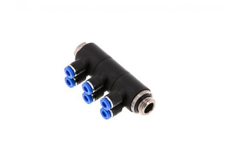 Разклонител 1/8" - 4 mm, 6 извода